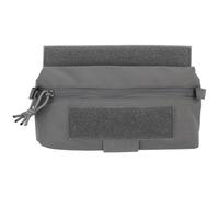 Pochette Abdominale Tactique Adhésive avec Fermeture À Crochet et Boucle, Support de Garrot pour Gilet Thoracique(Gray)