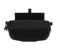 Pochette Abdominale Tactique avec Anneau et Boucle, Sac de Transport sous-Abdominal, Pochette À Outils Utilitaire, Sac Banane pour Gilet de Poitrine(Black)