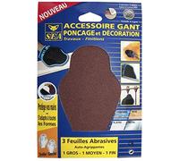 Pochette Abrasifs x3 Gros Grain 60 SEA pour gant de ponçage