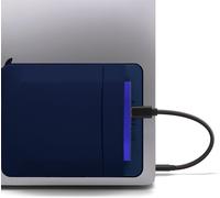 Pochette Adhésive À 2 Poches Pour Ordinateur Portable, Compatible Avec Hdd 2,5"" & Ssd, Souris Slim, Câble Usb Et Plus - Bleu[POU6262716] Bleu