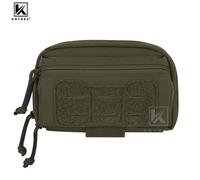 Pochette administrative tactique KRYDEX, sac de poitrine, pochette utilitaire MOLLE, poche avant pour gilet et harnais de poitrine, accessoires de camping et de plein air Coyote Brown