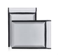 Pochette Anti Feu, Pochette Etanche Document, Pochette Porte Document Ignifuge, Protection Double pour Documents Importants et Valeurs, 2 Pièces, 34x24cm Gris