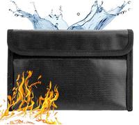 Pochette Anti Feu,Sacs Anti-feu,Porte-Documents ignifuges,Sac à Documents Ignifuge,Sac étanche à feu,Sac étanche à feu pour Documents,Sac étanche à Feu pour Documents Passeport d'argent