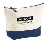 Pochette Aucun Pas au Hasard - Pouch - Idée Pochette Rangement Cadeau Anniversaire Fête Original Famille Travail Départ Collègue Retraite Noël. - Noir&Gris - 4-0340