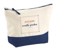 Pochette Aucune Maille Perdue - Pouch - Idée Pochette Rangement Cadeau Anniversaire Fête Original Famille Travail Départ Collègue Retraite Noël. - Terracotta&Bleu - 3