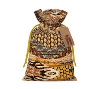 Pochette avec cordon de serrage de style africain imprimé patchwork pour cadeaux, adorables sacs cadeaux réutilisables, parfaits pour les bijoux et plus encore