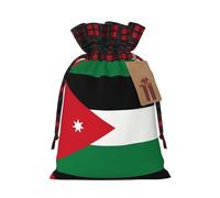 Pochette avec cordon de serrage imprimé drapeau jordanien S pour emballage de festival, rangement et fête