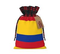 Pochette avec cordon imprimé drapeau de la Colombie pour emballage de festival, rangement et fête