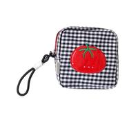Pochette avec Passant de Poignet, Organisateur de Porte-Monnaie en, Accent de Tomate pour Le Transport Quotidien et Le Rangement des Essentiels de Voyage, Pochette zippée, Organisateur de Boucle