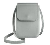 Pochette Bandoulière Smartphone avec Rangement carte Sangle 135cm gris