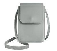 Pochette Bandoulière Smartphone avec Rangement carte Sangle 135cm Gris