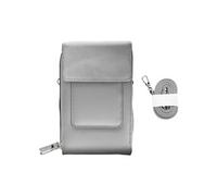 Pochette Bandoulière Smartphone en Simili cuir Sangle 130cm gris