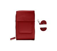 Pochette Bandoulière Smartphone en Simili cuir Sangle 130cm Rouge