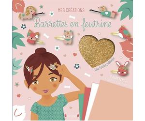 Pochette barrettes en feutrine Pochette loisirs créatifs avec 6 barrettes à décorer Dès 6 ans