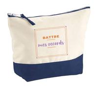 Pochette Battre Mes Records - Pouch - Idée Pochette Rangement Cadeau Anniversaire Fête Original Famille Travail Départ Collègue Retraite Noël. - Orange&Violet - 3
