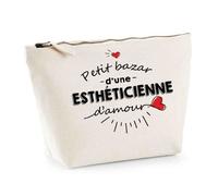Pochette - Bazar d'amour - Trousse esthéticienne - Coton 100% - Zippée - Beige