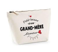 Pochette - Bazar d'amour - Trousse grand-mère - Coton 100% - Zippée - Beige