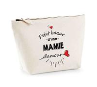 Pochette - Bazar d'amour - Trousse mamie - Coton 100% - Zippée - 28cm x 19cm x 9cm