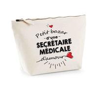 Pochette - Bazar d'amour - Trousse secrétaire médicale - Coton 100% - Zippée - 28cm x 19cm x 9cm