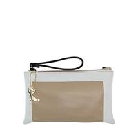 Pochette Beige Et Blanche Lollipops WAKE CLUTCH Similicuir 21702 BEIGE
