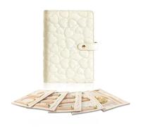 Pochette Bijoux Livre de rangement transparent for bijoux en velours avec fermeture éclair, classeur colliers, pochettes transparentes cuir PU luxe(Color 7)