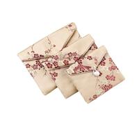 Pochette Bijoux Lot de 10 sachets d'emballage for bijoux, pochettes en satin for ranger des perles, bracelets, colliers, boucles d'oreilles et bagues(Gold-10cmX8cmX1cm)