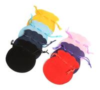 Pochette Bijoux Lot de 100 sachets en velours avec cordon serrage, 7 x 8 cm, 9 12, for emballage bijoux, mariage, fête Noël, cadeau(Random 5-8 colors,7x8cm)