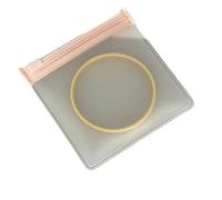 Pochette Bijoux Lot de 100 sachets roses givrés à fermeture éclair for bijoux, emballage transparent en plastique EVA for bagues, boucles d'oreilles, colliers et bracelets(9x9cm)