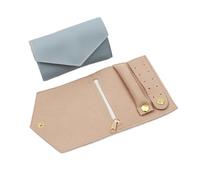 Pochette Bijoux Lot de 2 pochettes rangement for bijoux, organiseurs voyage, portables, for bracelets, bagues, colliers, boucles d'oreilles(Light blue)