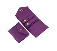 Pochette Bijoux Lot de 3 mini pochettes rangement for bagues, boucles d'oreilles, bijoux, voyage, portable, emballage cadeaux Noël(Purple)