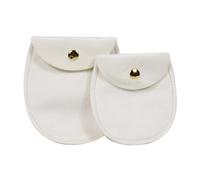 Pochette Bijoux Pochette à bijoux en velours doux avec bouton pression, emballage for, mariage, bracelet, collier, boucles d'oreilles, bagues(White-8X8.5cm)