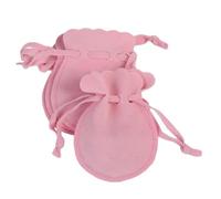 Pochette Bijoux Pochette à bijoux en velours doux, sacs cordon for cadeaux, bagues, boucles d'oreilles, bonbons, présentoir, rangement, emballage utile(Pink,5pcs)