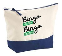 Pochette Bingo Un Jour Bingo Toujours | Pouch | Idée Trousse Toilette Maquillage Cadeau Anniversaire Fête Original Famille Travail Départ Collègue Retraite