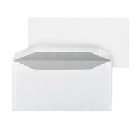 Pochette blanche 115 x 225 mm 80g sans fenêtre - gommée - Lot de 1000