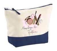 Pochette Bleue Le Maquillage de Fatima | Trousse Maquillage Routine Beauté Cadeau Anniversaire Femme Fête des Mères Mamies