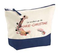 Pochette Bleue Marie-Christine Mon Make-up | Trousse Maquillage Routine Beauté Cadeau Anniversaire Femme Fête des Mères Mamies