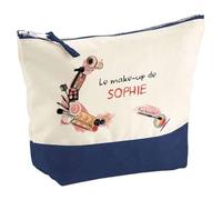 Pochette Bleue Sophie Mon Make-up | Trousse Maquillage Routine Beauté Cadeau Anniversaire Femme Fête des Mères Mamies