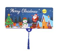 Pochette cadeau à pompon - Cartes d'argent de Noël pour cadeaux de vacances | Porte-monnaie pliables avec imprimés festifs, papeterie de fête pour adolescents, femmes, et décoration de célébra