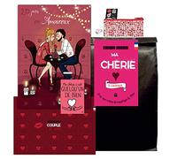 Pochette Cadeau A3 pour Amoureuse - 5 Surprises : Messages d’Amour, Serment, Magnet, Trousse "Ma Chérie", Calendrier Couple - Idéal pour Noël, Anniversaire ou Saint-Valentin