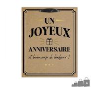 Pochette cadeau anniversaire kraft gm