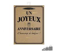 Pochette cadeau anniversaire kraft pm