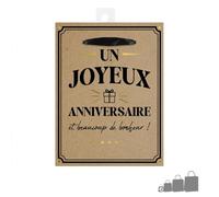 Pochette cadeau anniversaire kraft tpm