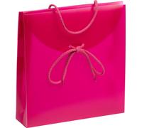 Pochette cadeau en plastique, Frosty boîte cadeau en plastique polypropylène, format 24x6x26cm ROSA 10 pcs.