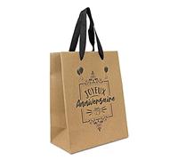 Pochette cadeau joyeux anniversaire kraft pm