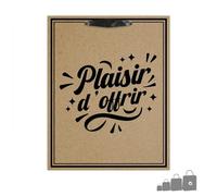 Pochette cadeau plaisir d offrir kraft gm