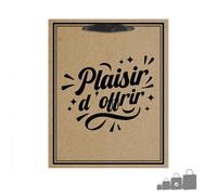 Pochette cadeau plaisir d offrir kraft mm