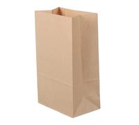 Pochette Cadeau Sac en papier kraft brun for aliments, légumes, sac de courses, biscuits, pain, seau, emballage bonbons, à lunch(100ps,18x9x5cm)