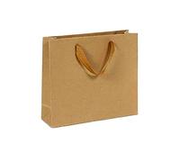 Pochette Cadeau Sac fourre-tout en papier kraft épais, boîte-cadeau universelle for produits natifs carton de fruits, sac à main(15x6x14cm)