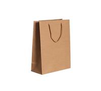 Pochette Cadeau Sacs en papier kraft brun avec poignées Petits sacs for cadeaux de fête à provisions(13x19x6cm)