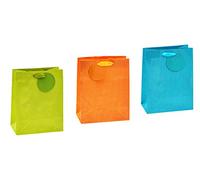 'Pochette cadeau TSI 85016 avec Hot Stamping "fines rayures, 12 Sacs, Taille : Moyenne (23 x 18 x 10 cm)